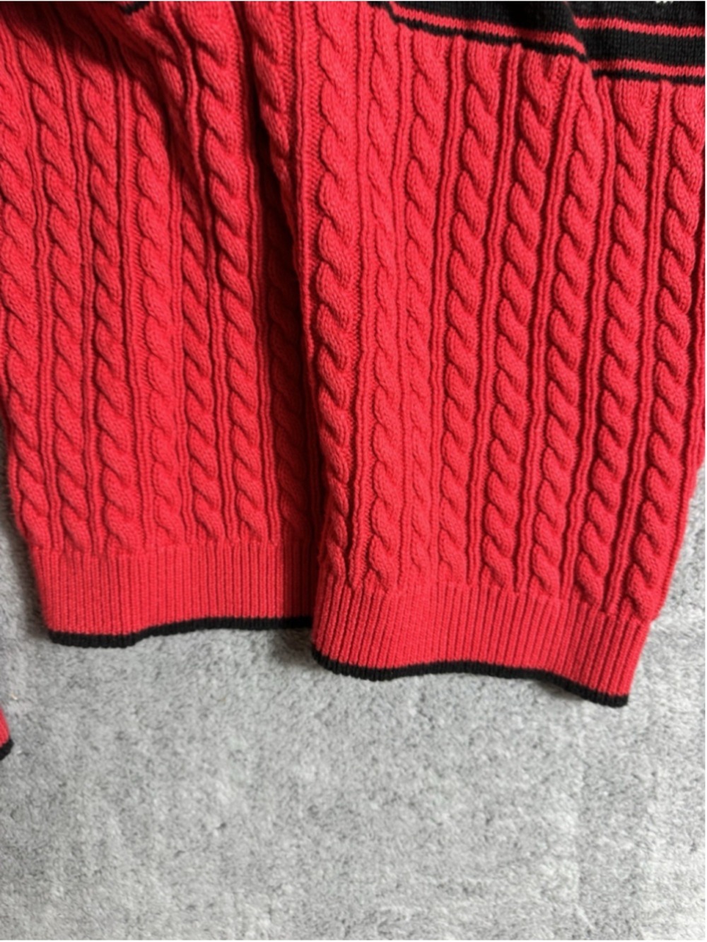 Vintage 90s Liz Claiborne Golf Cable Knit Quarter Zip Sweater Women’s S Cotton - Picture 7 of 7